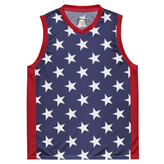 Recycled Patriotic Basketball Jersey