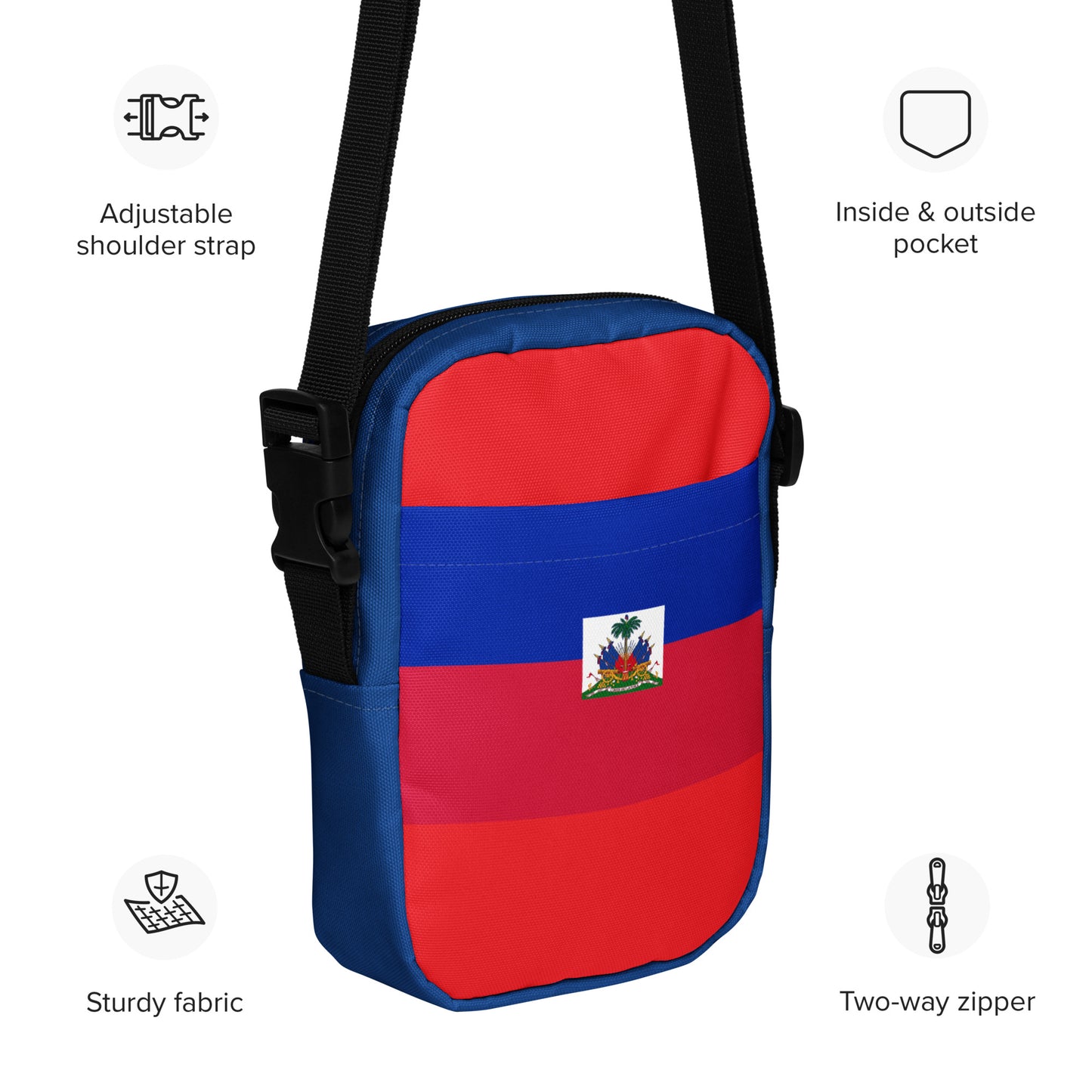 Haitian Flag Crossbody Bag