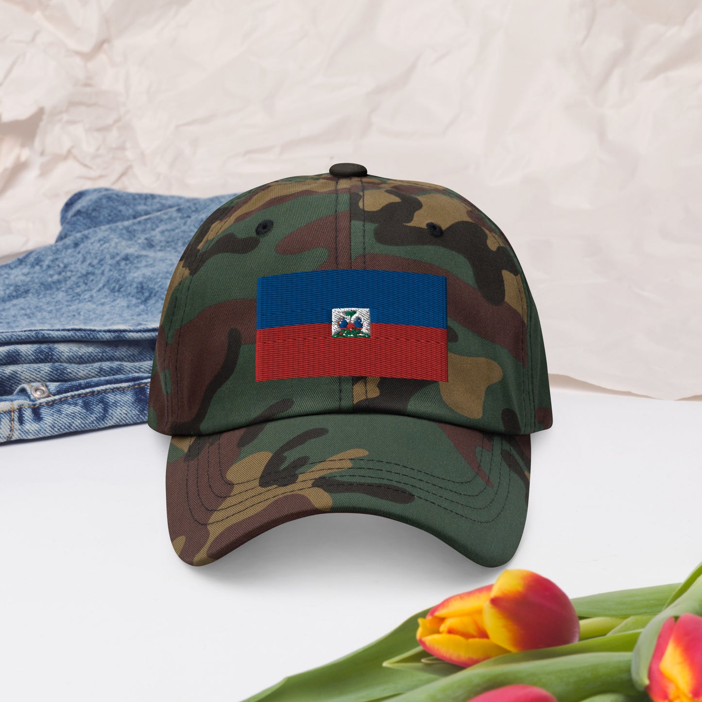 Haitian Flag Dad Hat