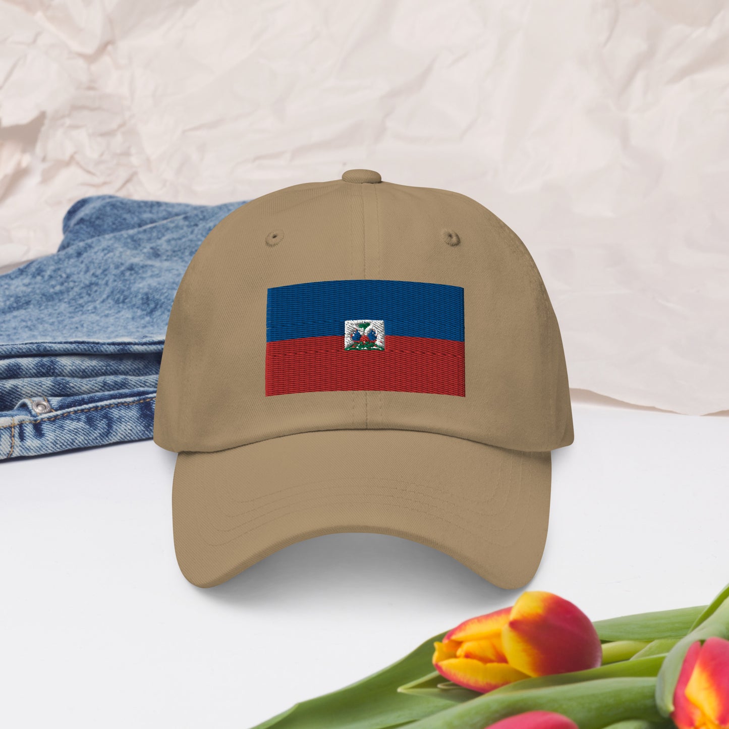 Haitian Flag Dad Hat