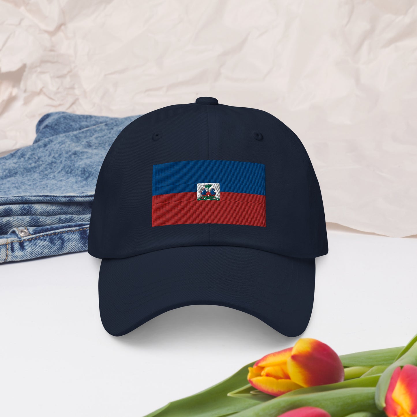 Haitian Flag Dad Hat