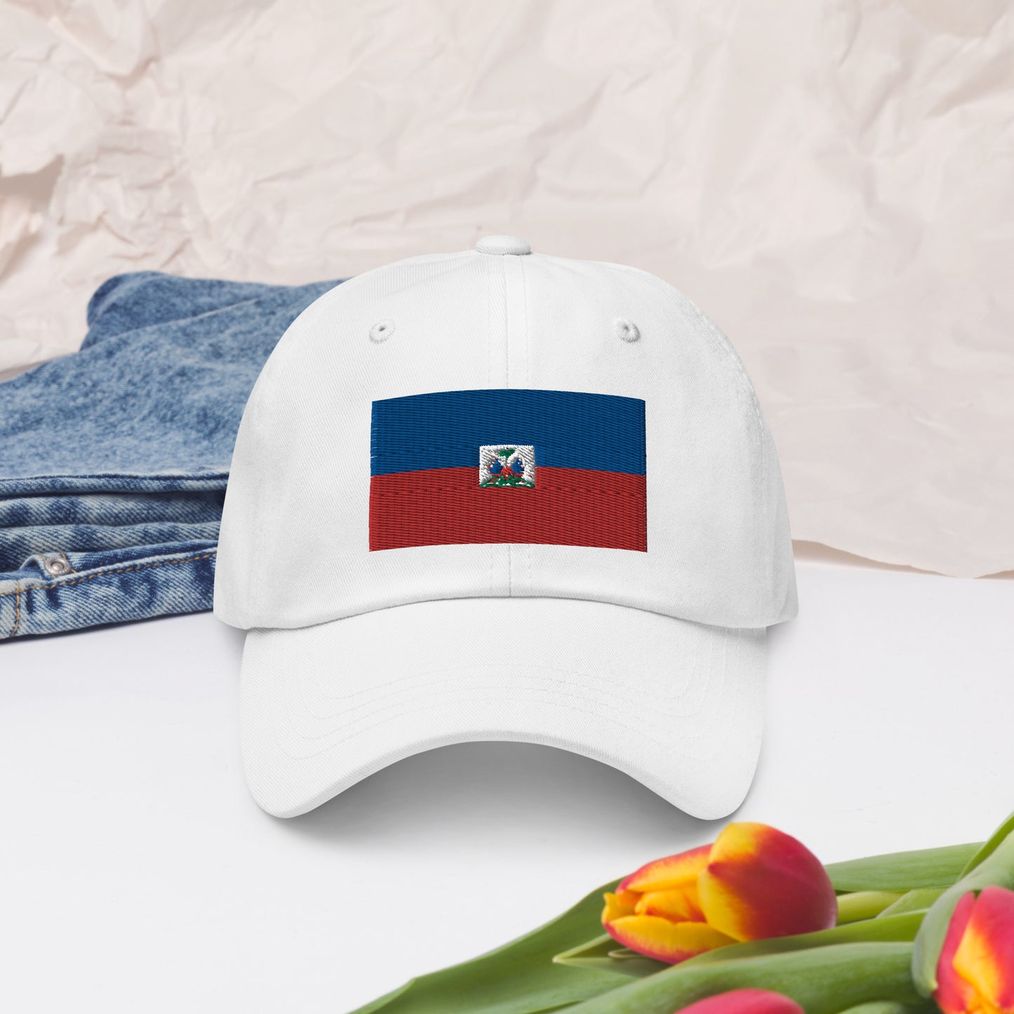 Haitian Flag Dad Hat