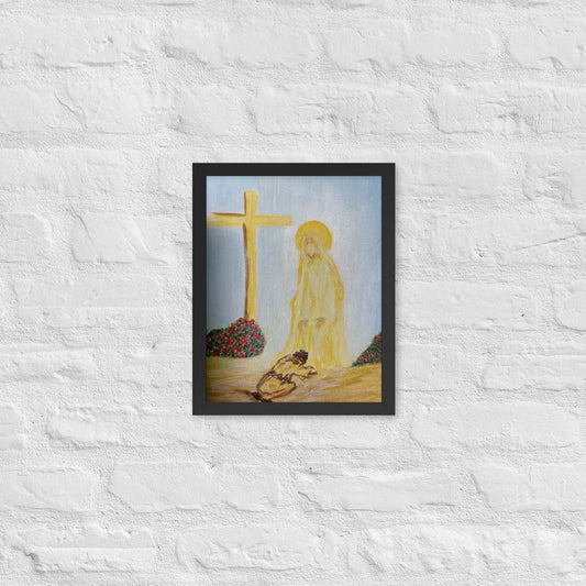 Framed poster