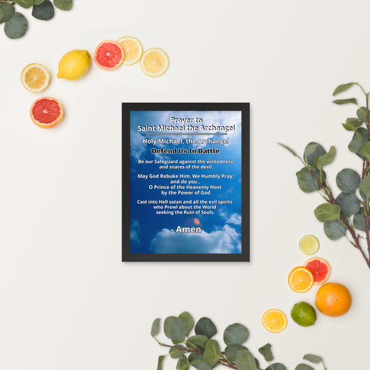 Framed St Michael Poster