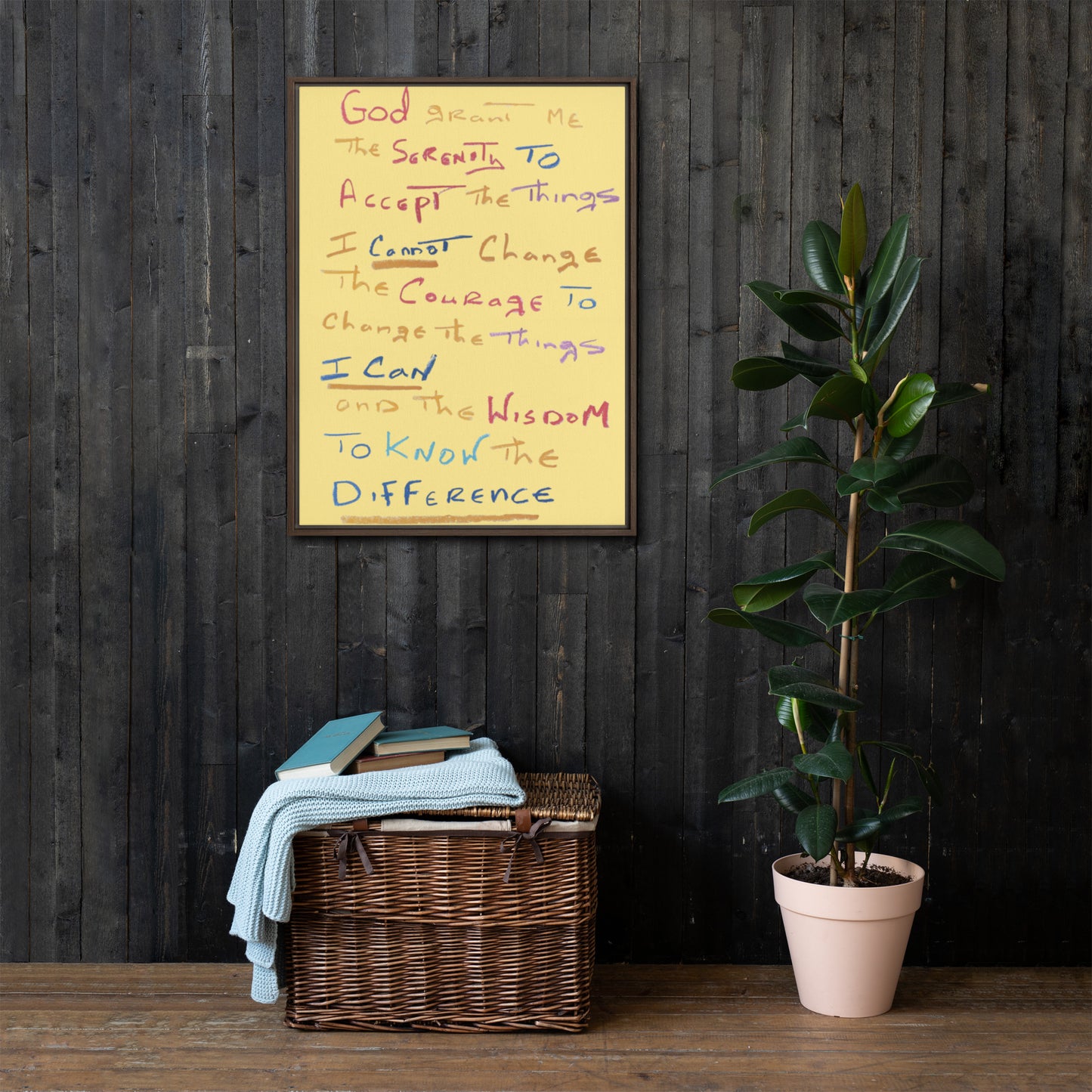 Serenity Prayer Framed Canvas
