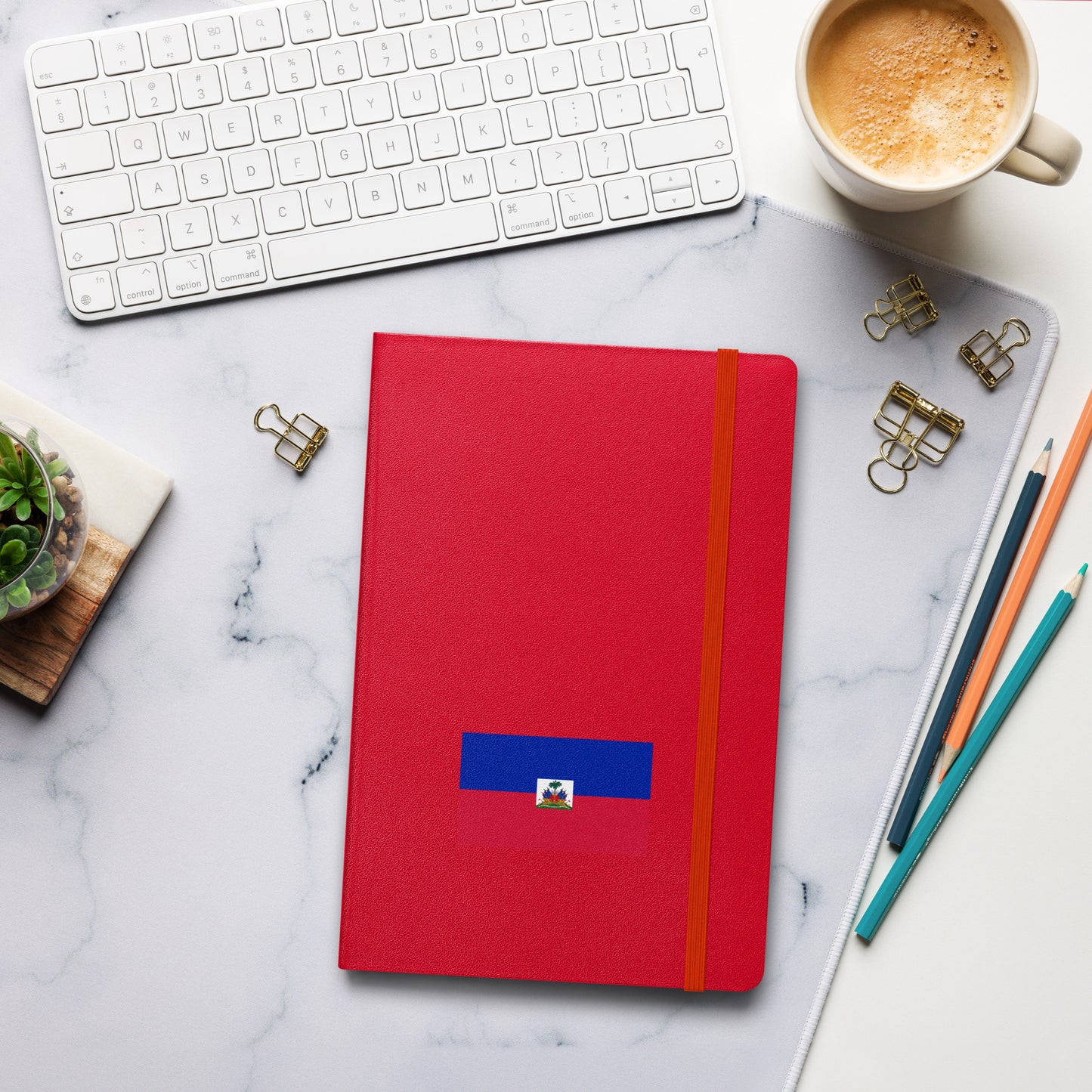 Haitian Flag Hardcover Journal