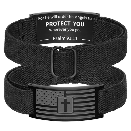 Patriotic Cross Bracelet