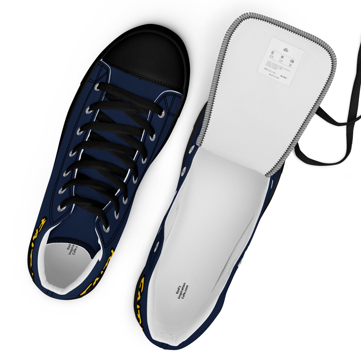 Men’s High Top Canvas Faith Shoes