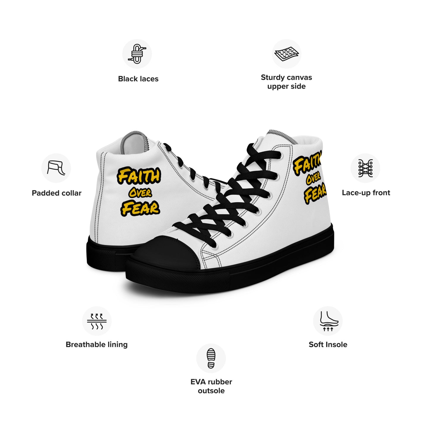 Men’s High Top Faith Canvas Shoes