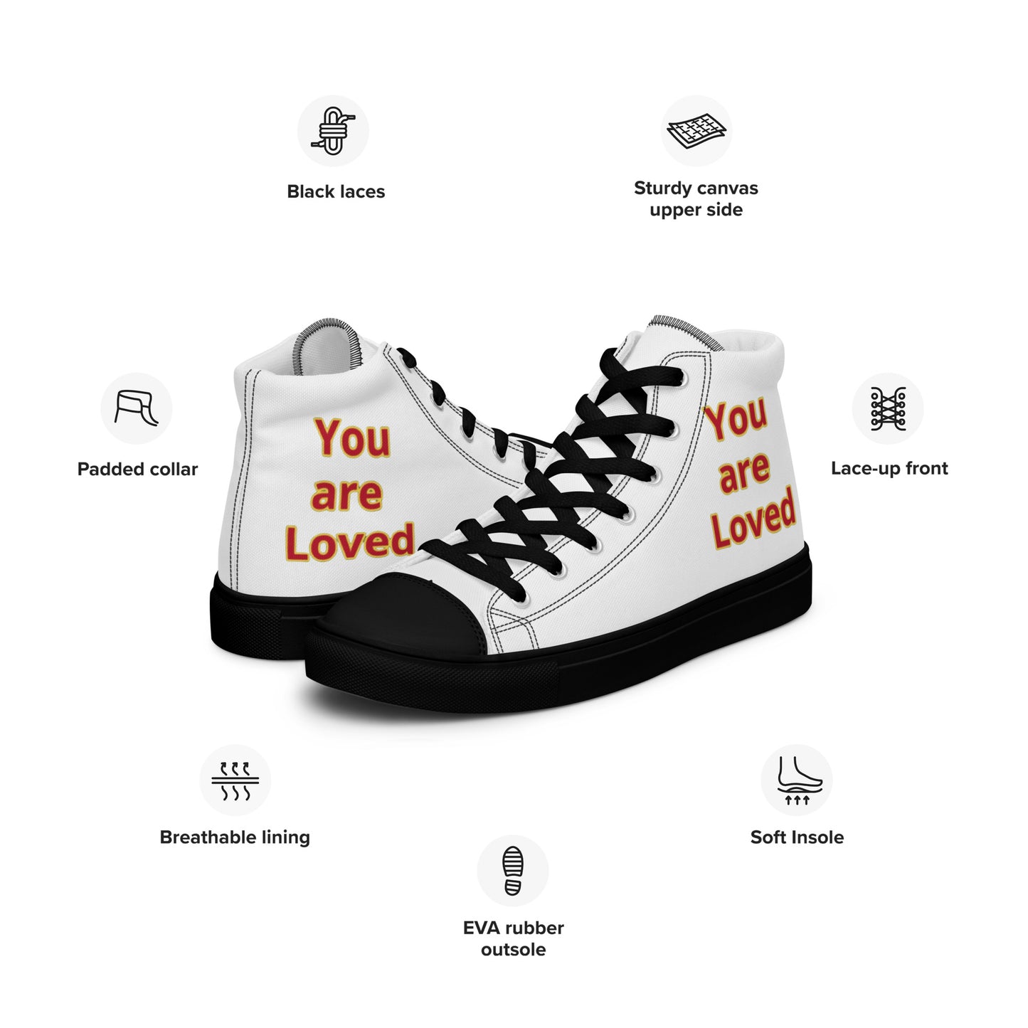 Men’s High Top Canvas Faith Shoes