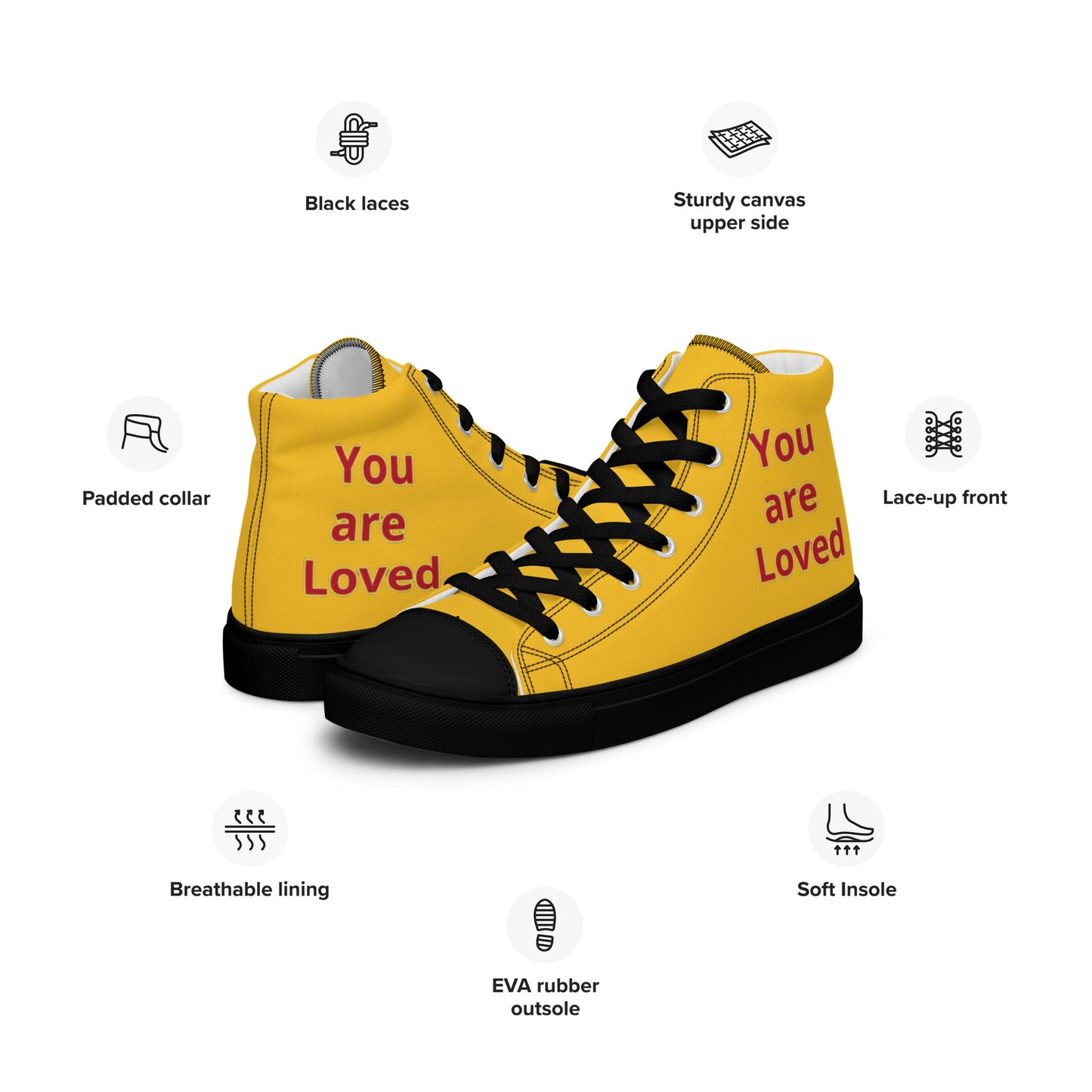 Men’s High Top Canvas Faith Shoes