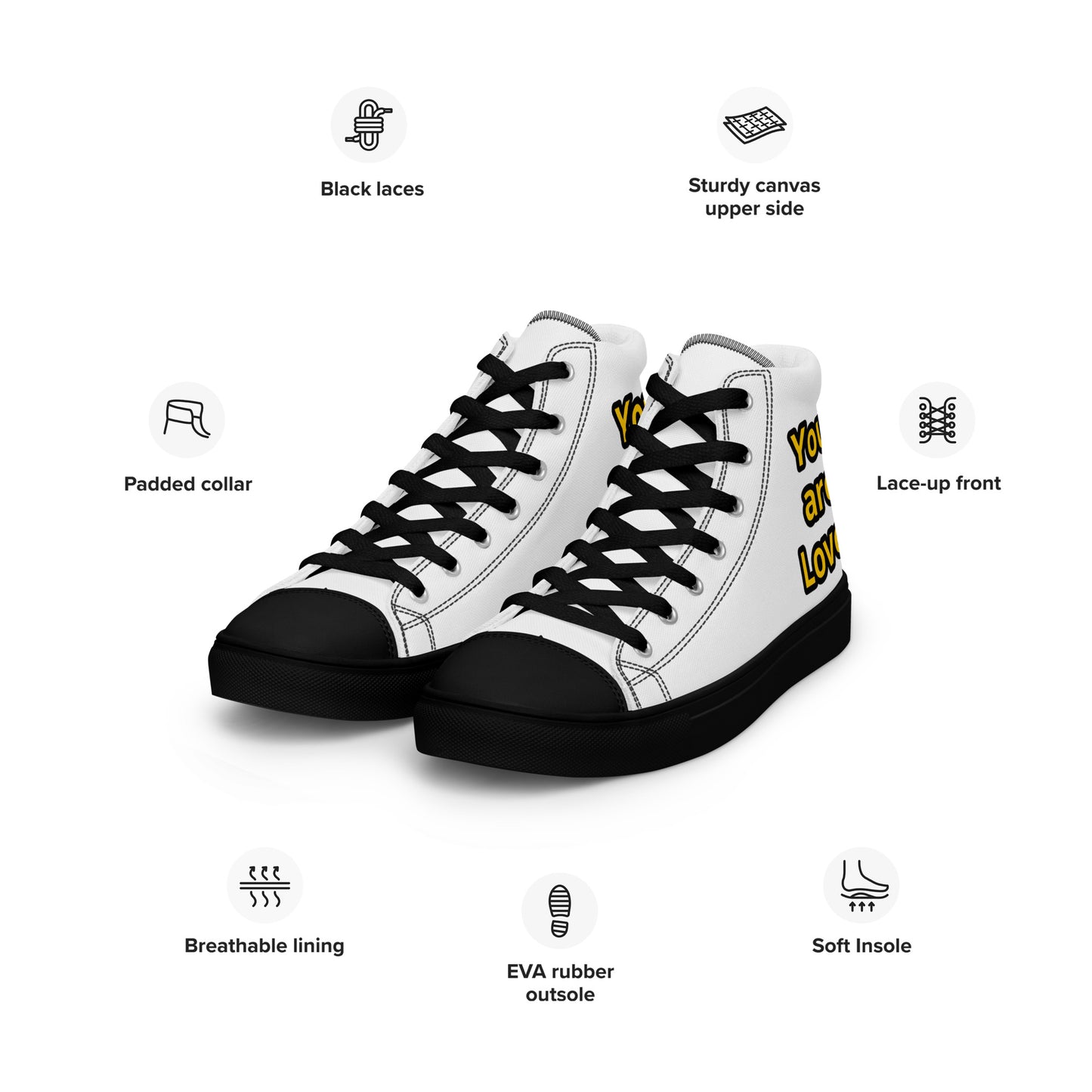Men’s High Top Canvas Faith Shoes