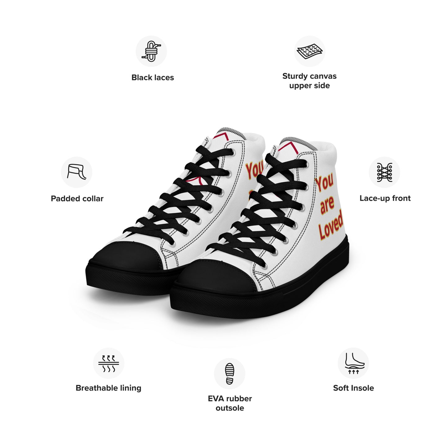 Men’s High Top Canvas Faith Shoes