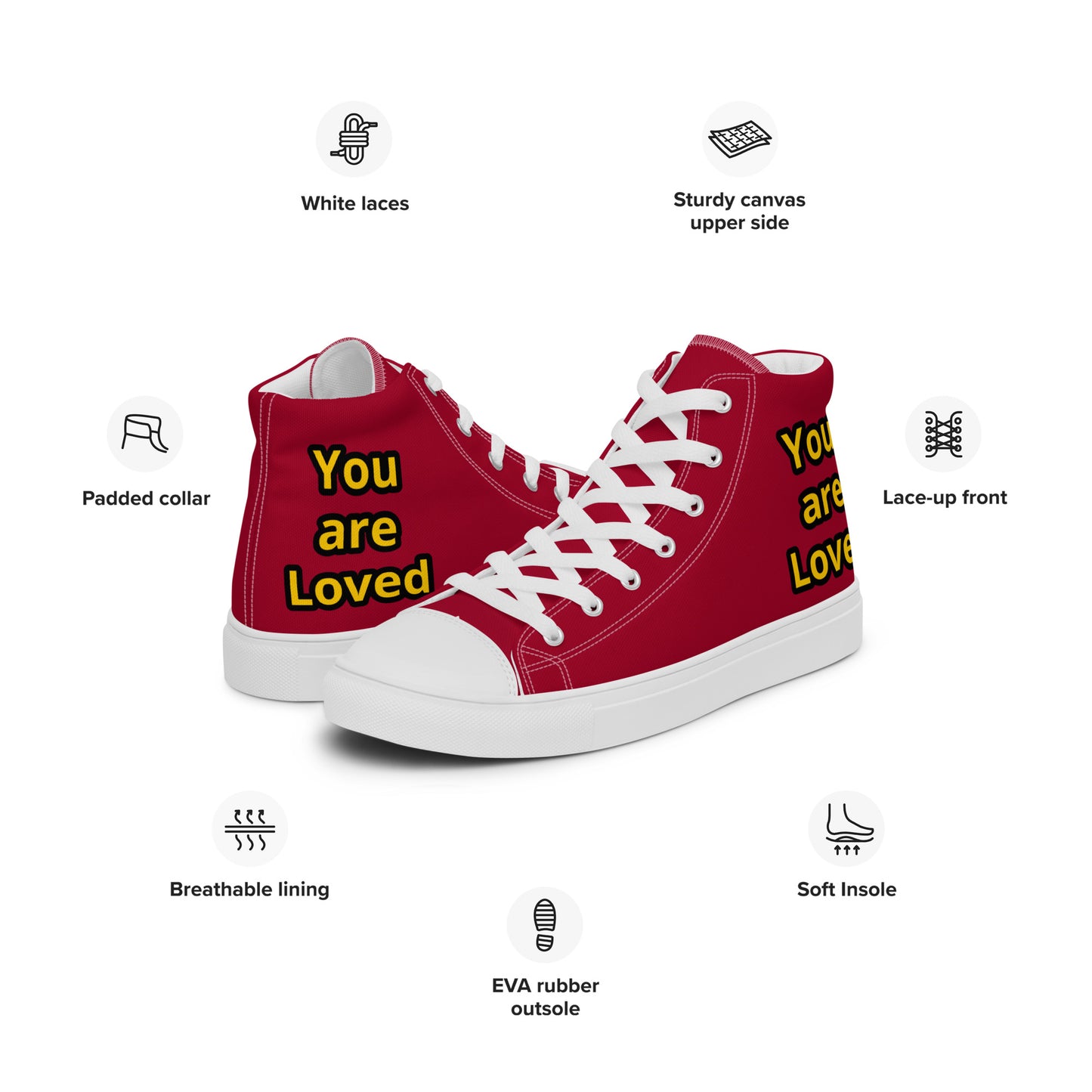 Men’s High Top Canvas Faith Shoes