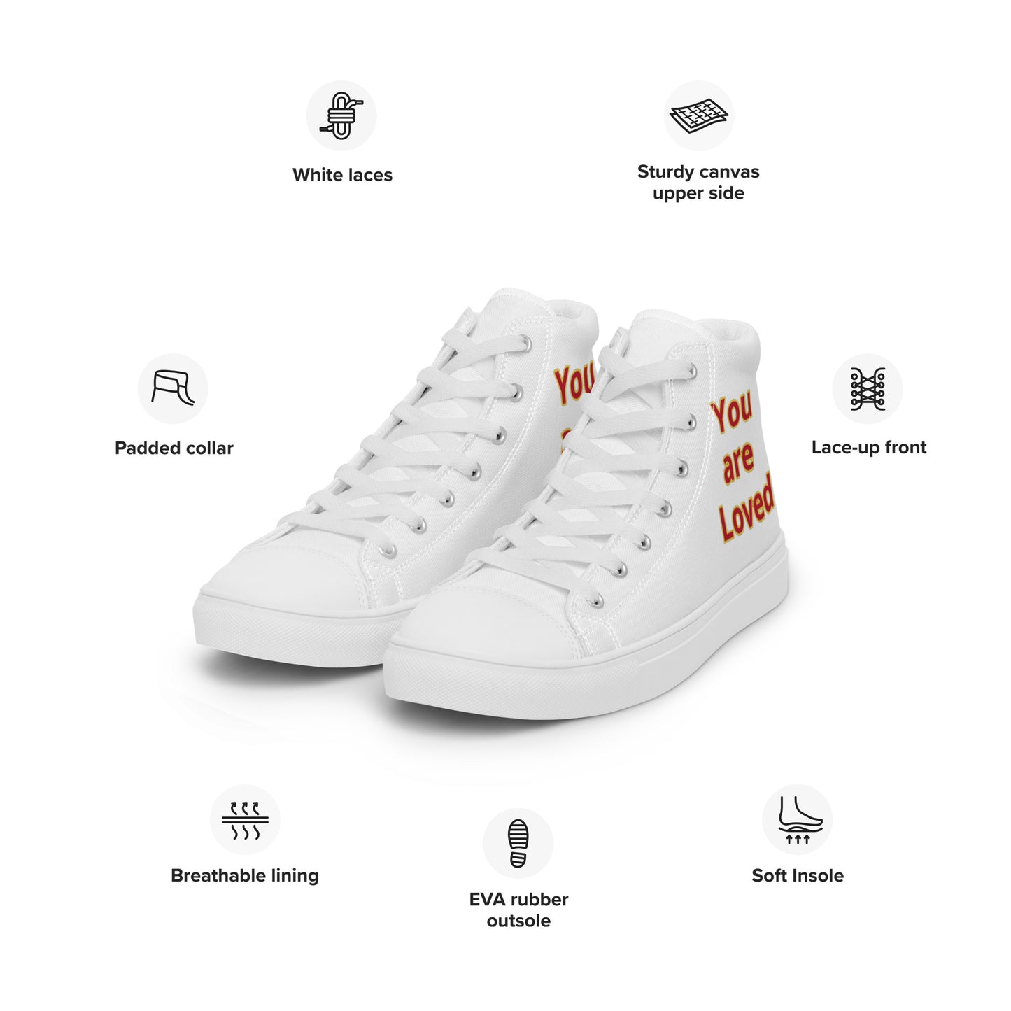 Men’s High Top Canvas Faith Shoes