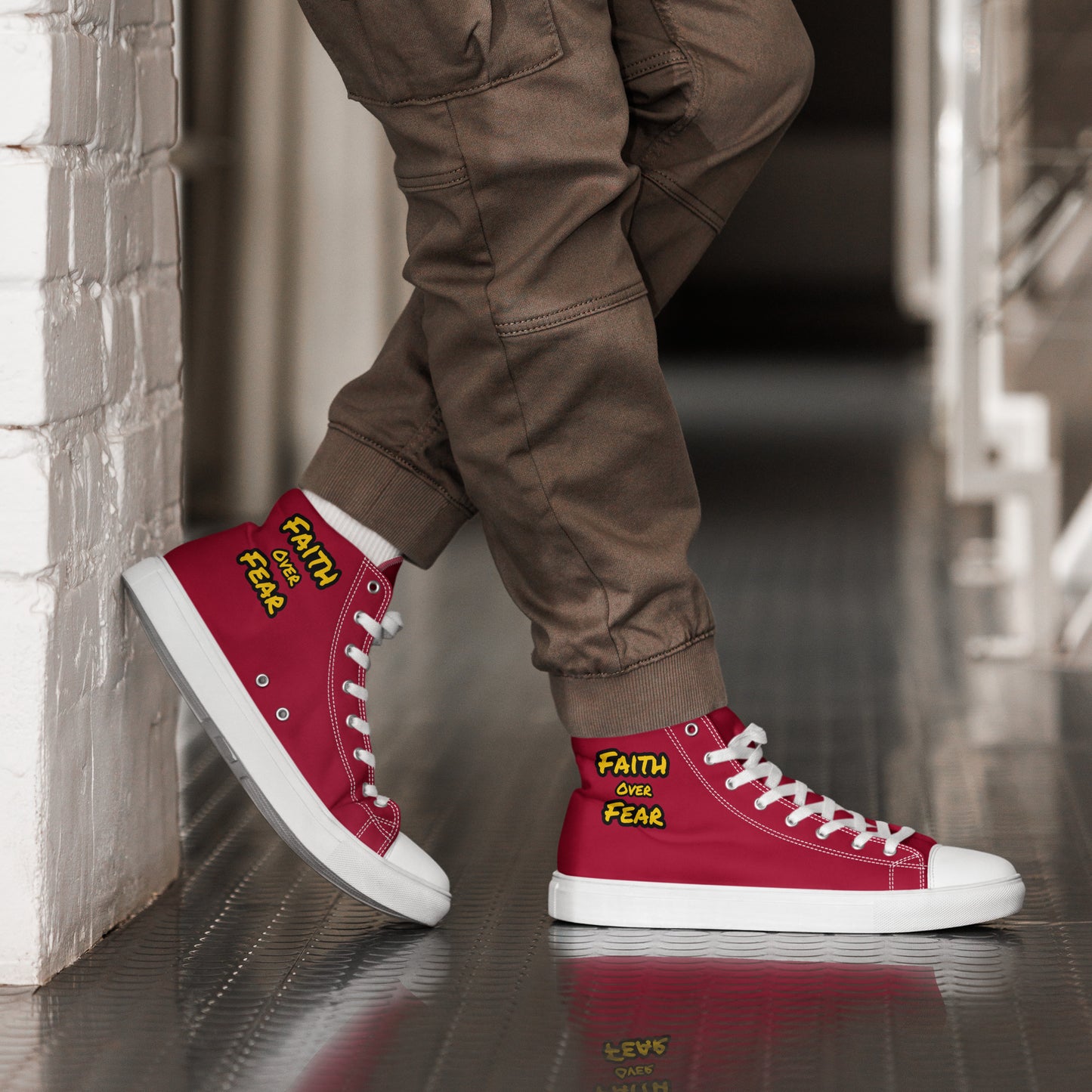 Men’s High Top Canvas Faith Shoes