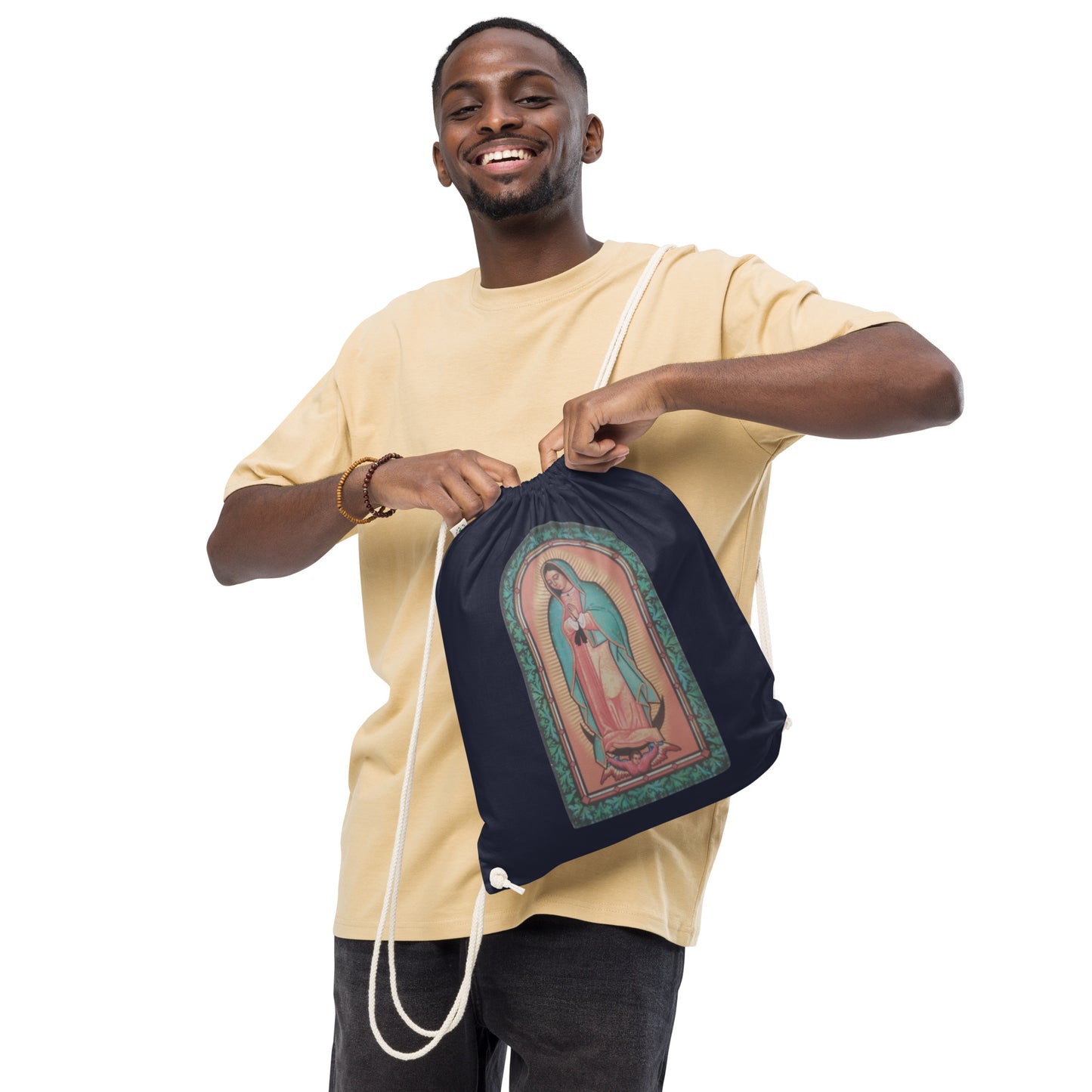 Our Lady of Guadalupe Organic Drawstring Bag