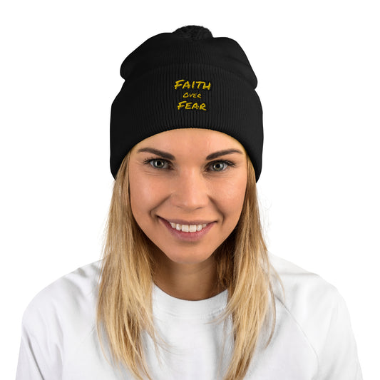 Pom-Pom Faith Beanie