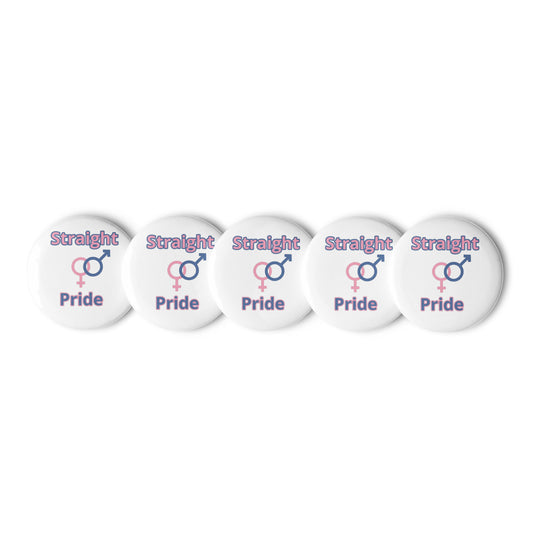 Straight Pride Buttons 5pk