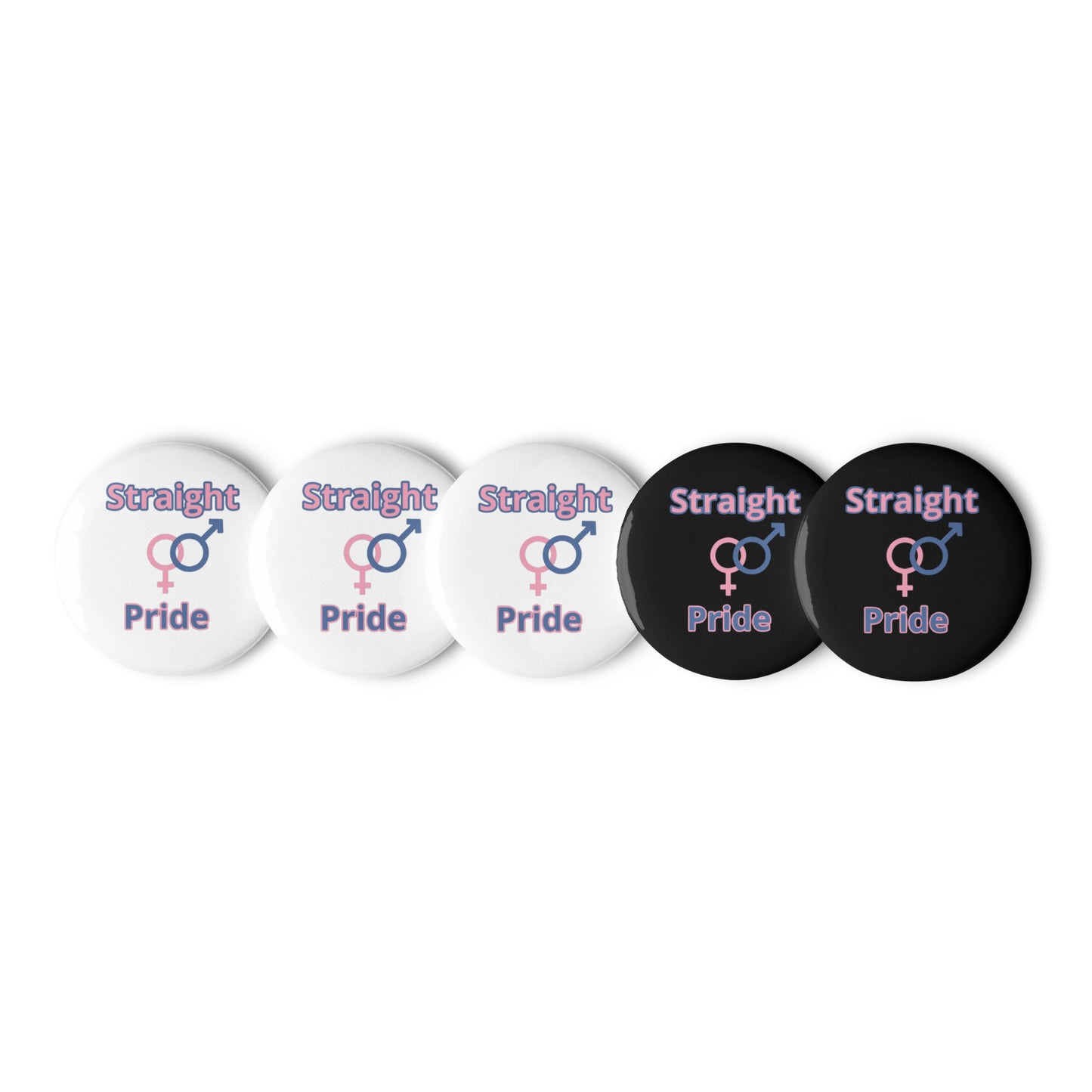 Straight Pride Buttons 5pk