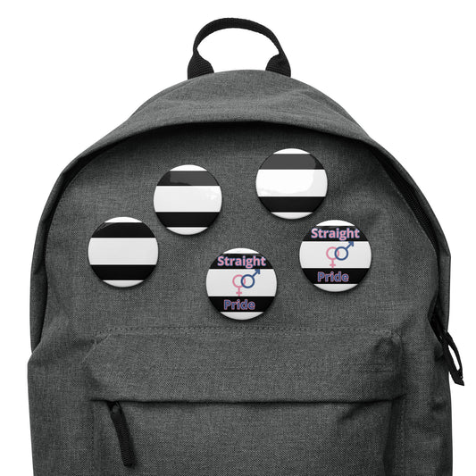 Straight Pride Buttons 5pk