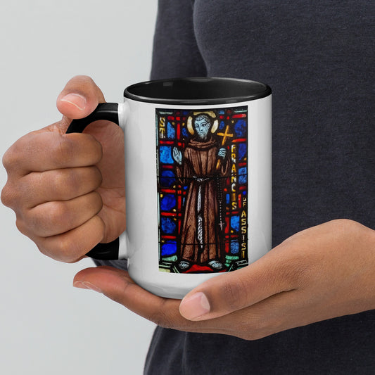 St Francis of Assisi Mug with Color Inside