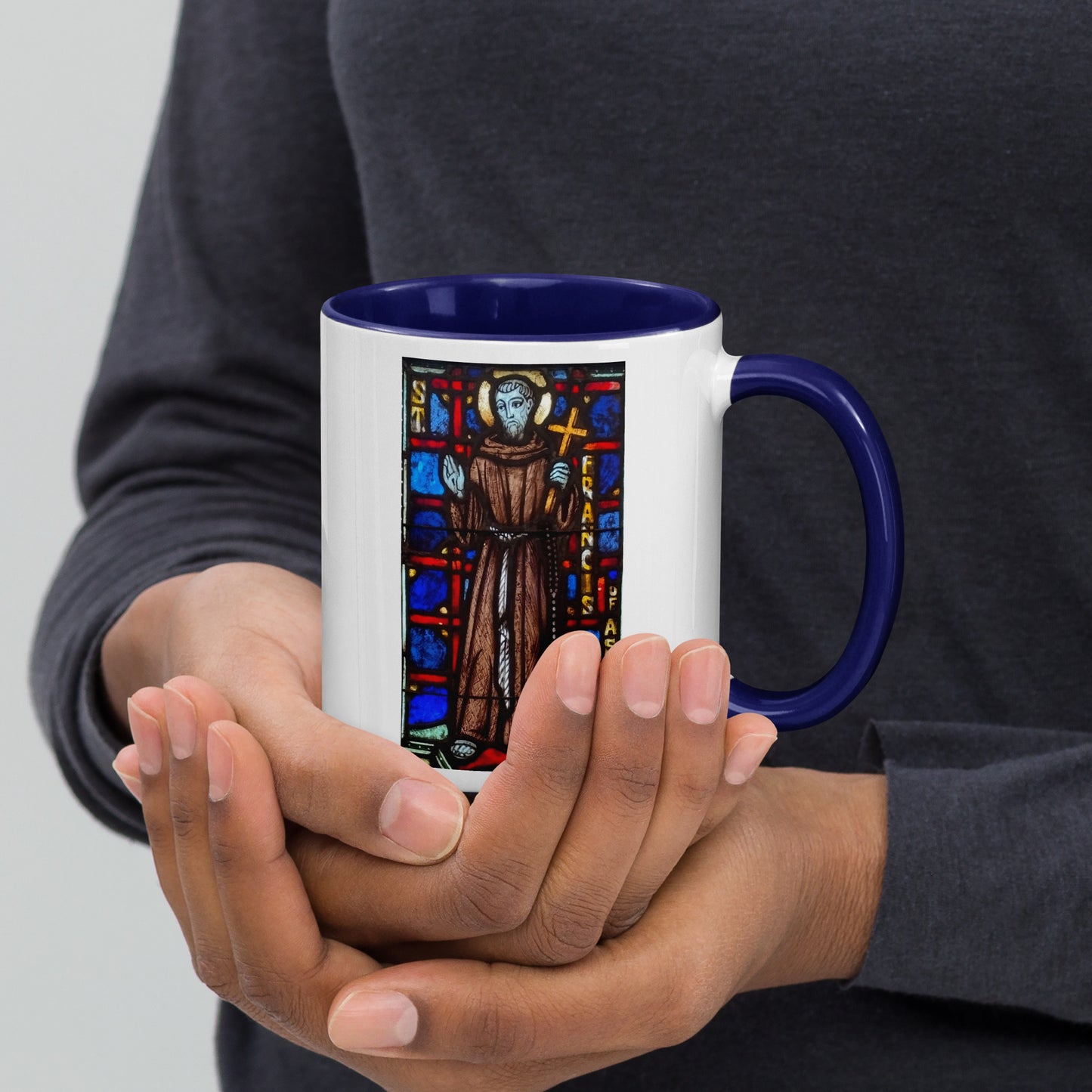 St Francis of Assisi Mug with Color Inside