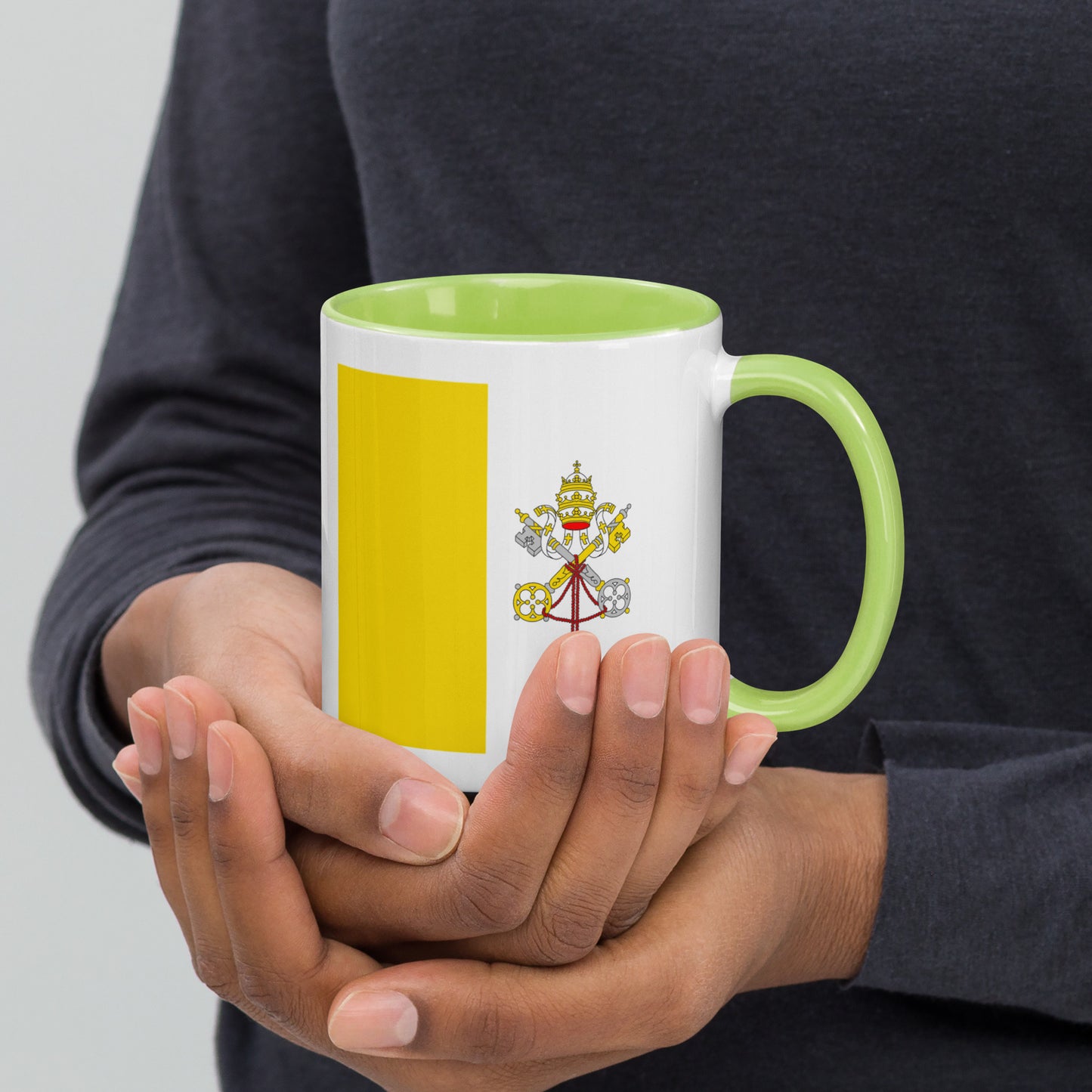 Catholic Flag Mug with Color Inside