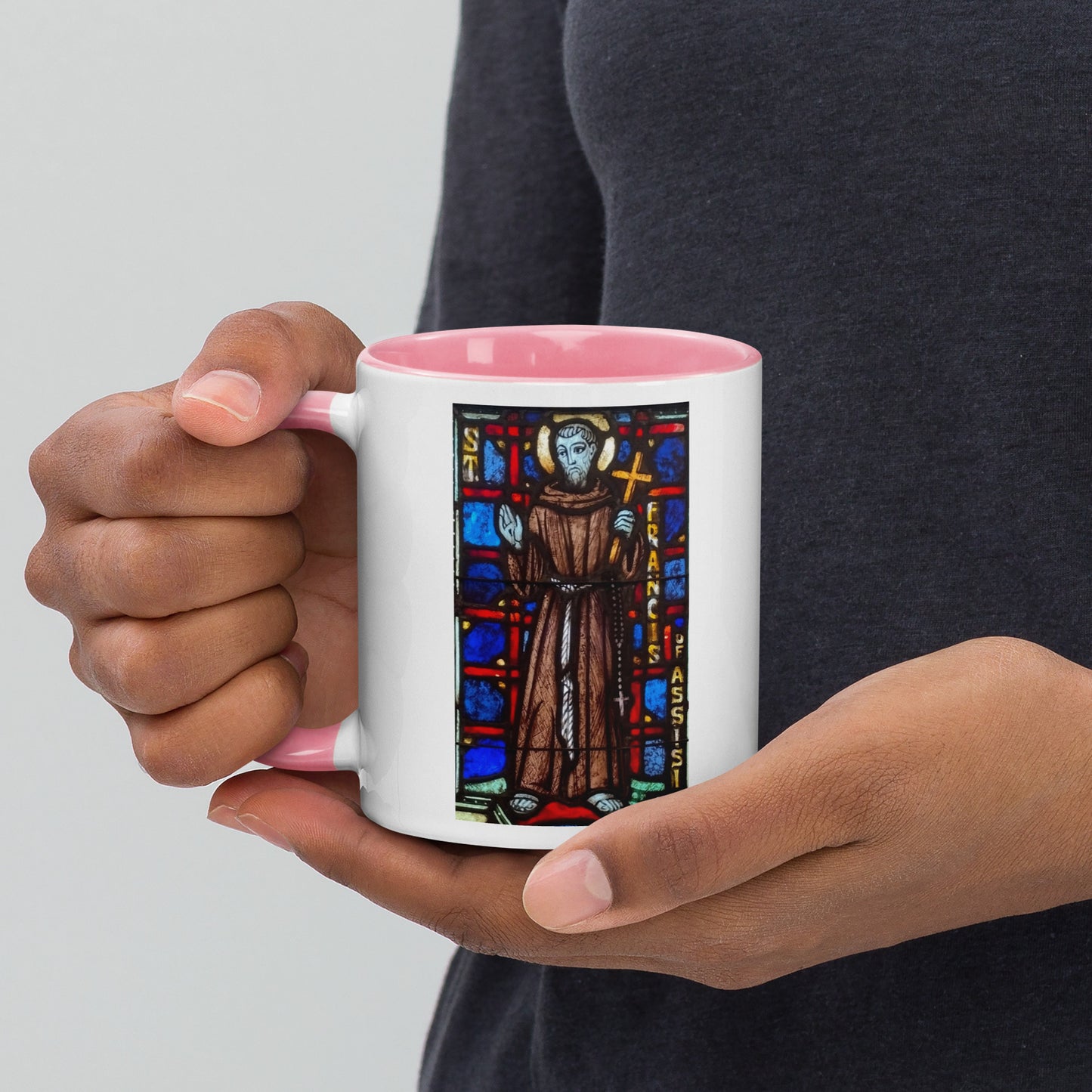 St Francis of Assisi Mug with Color Inside