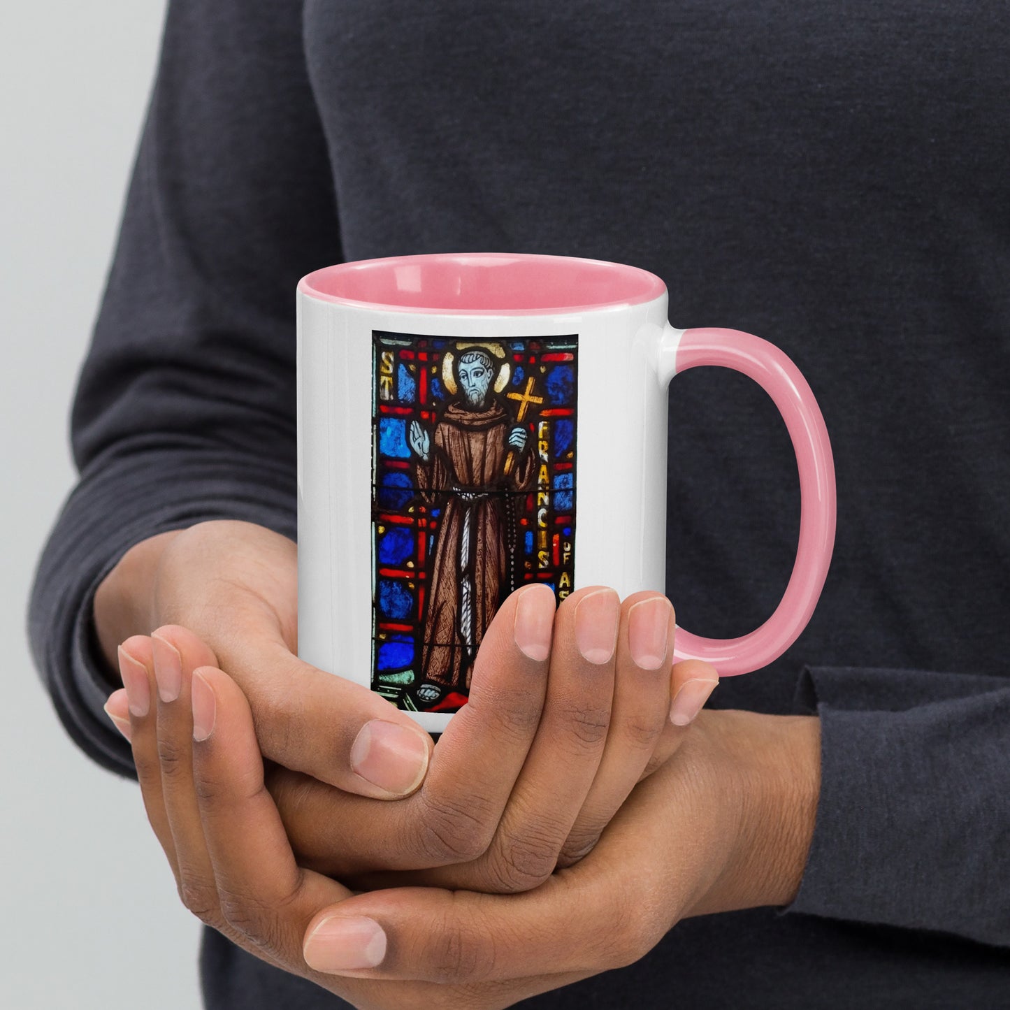 St Francis of Assisi Mug with Color Inside