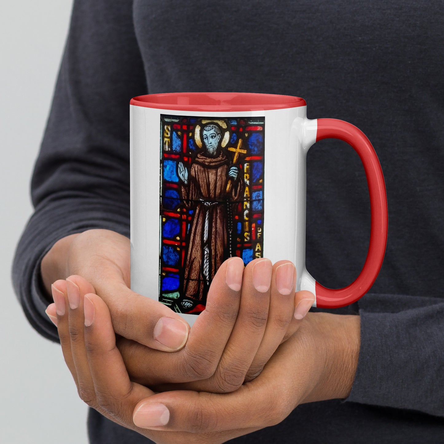 St Francis of Assisi Mug with Color Inside
