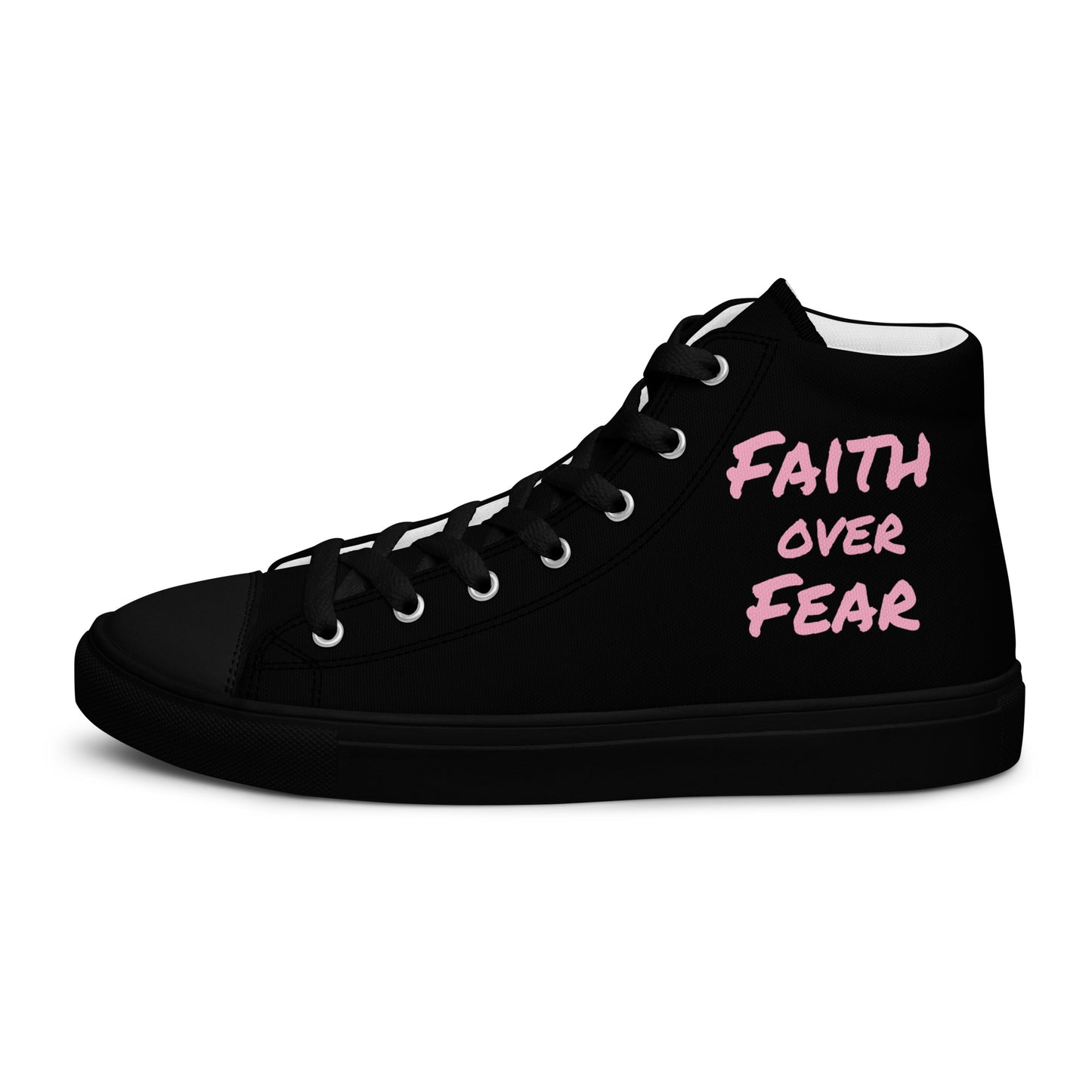 Women’s High Top Canvas Faith Shoes - **