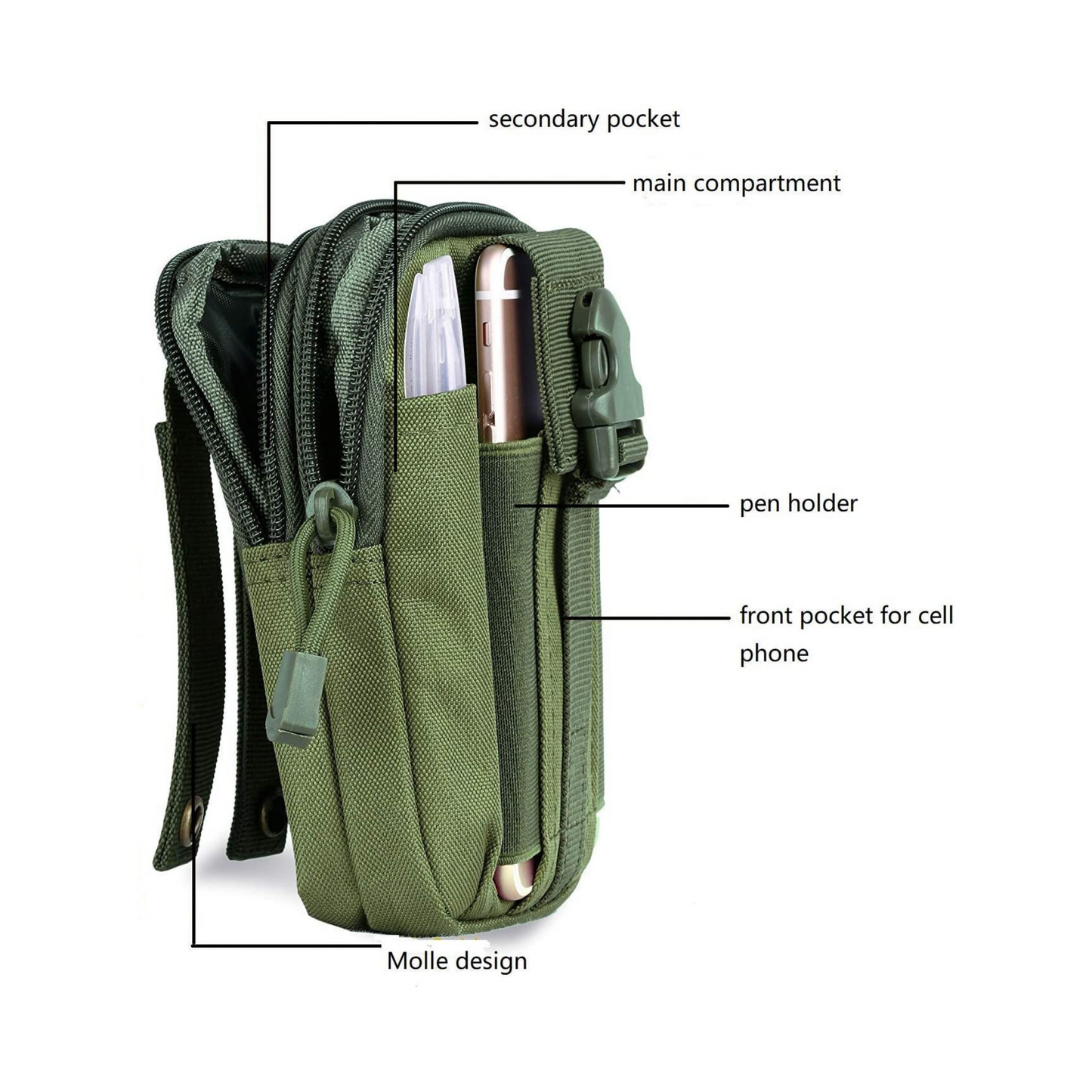 Military Pouch Waist Bag for Hiking and Outdoor Activities