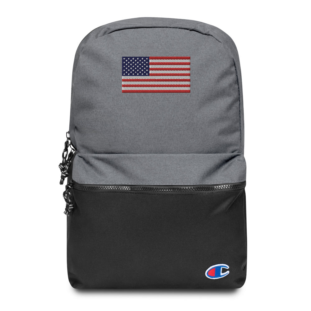 Patriotic Embroidered Champion Backpack