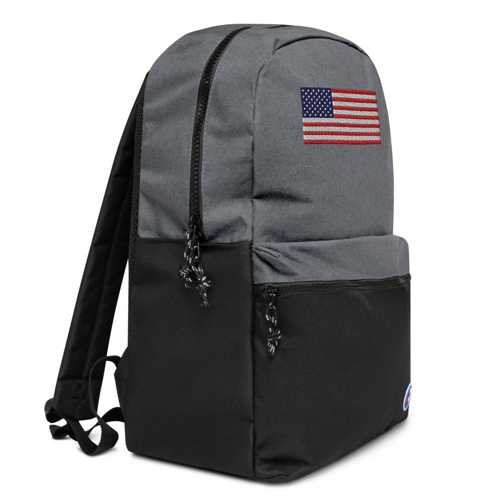 Patriotic Embroidered Champion Backpack