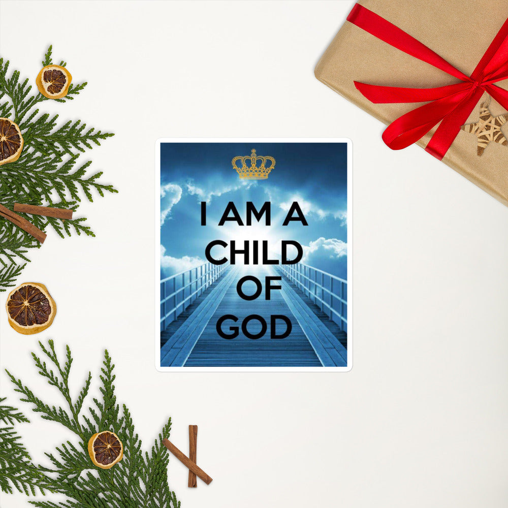 Bubble-Free Child of God Sticker