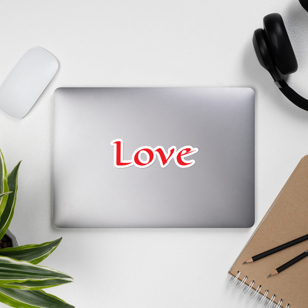 Bubble-Free Love Sticker