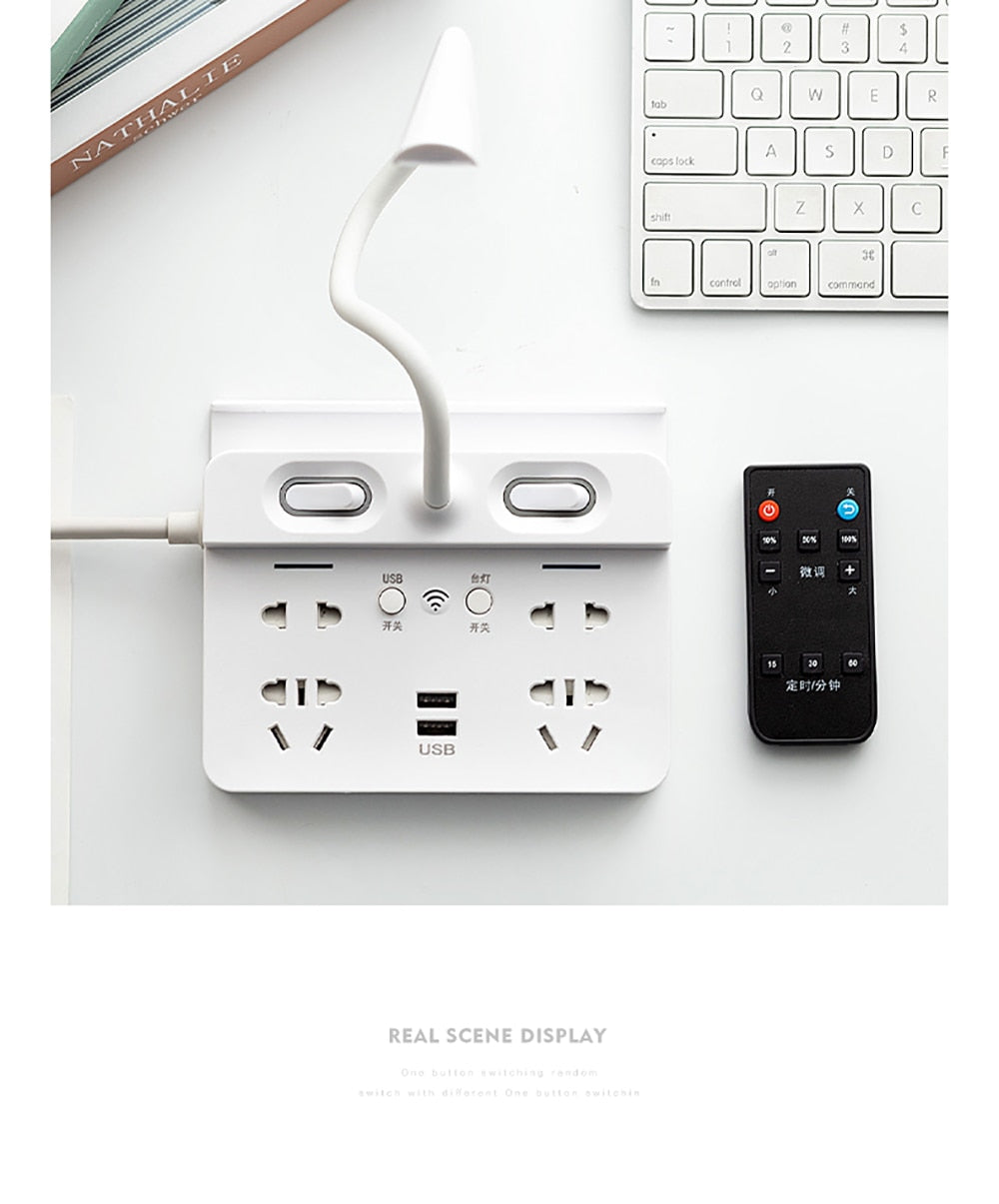 Power Strip with USB and Reading Lamp