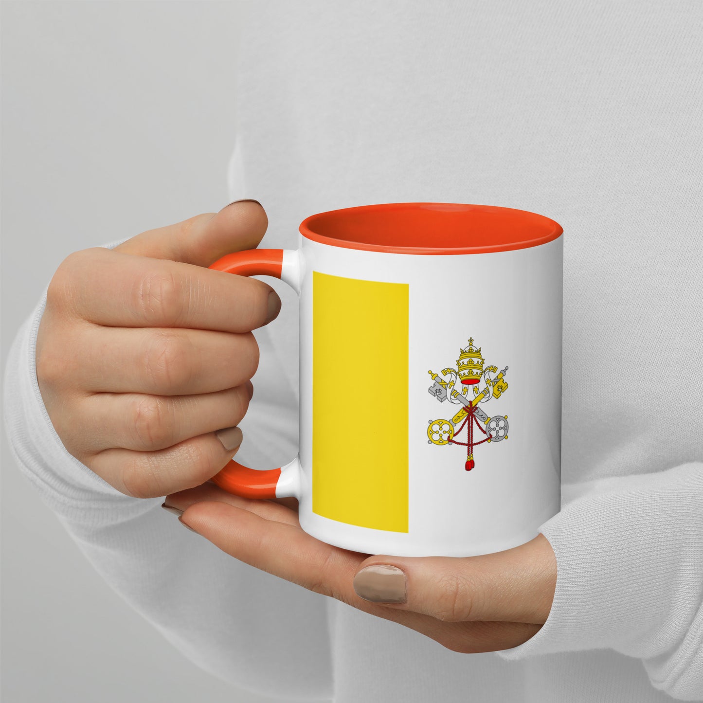 Catholic Flag Mug with Color Inside