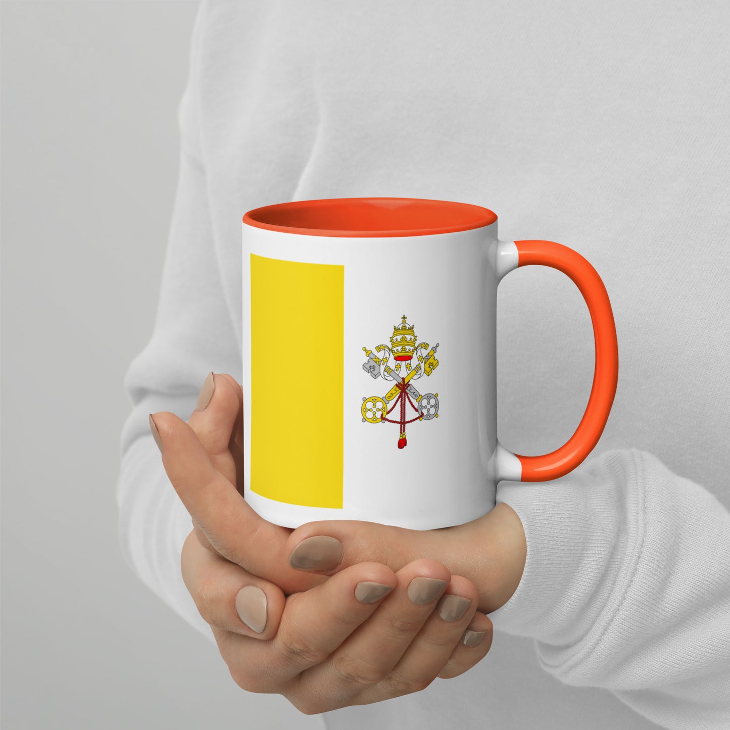 Catholic Flag Mug with Color Inside