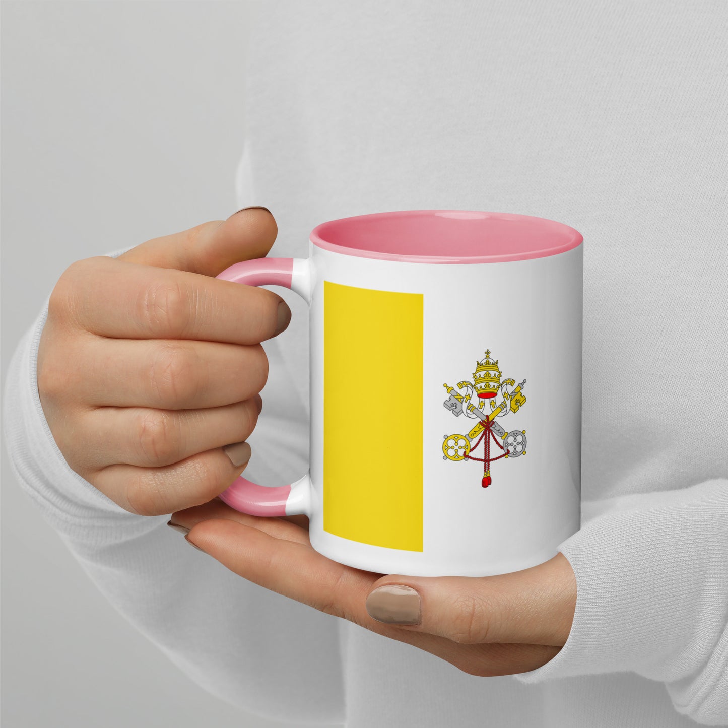 Catholic Flag Mug with Color Inside
